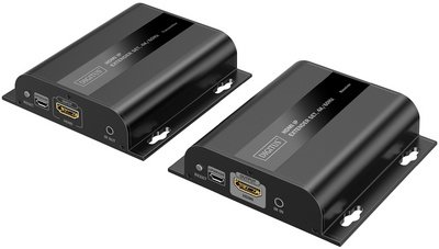 DIGITUS Kit d'extension IP HDMI 4K, Full HD, 120/200 km