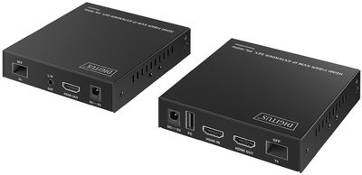 DIGITUS Kit d'extension IP HDMI 4K, fibre, 300 m / 40 km