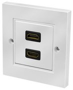 LogiLink Plastron HDMI, 2x femelle HDMI-femelle HDMI, blanc