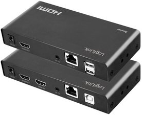 LogiLink Kit d'extension HDMI via LAN/KVM/2xUSB-A/1080p/HDCP