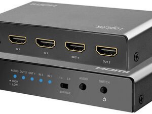 LogiLink Commutateur HDMI 4K/60 Hz, 2x 2, bidirectionnel