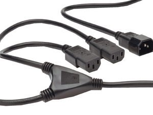 DIGITUS Câble d'alimentation en Y, 1,7 m, fiche C14