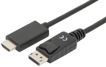 DIGITUS Câble d'adaptateur DisplayPort 1.2, DP - HDMI-A, 1 m