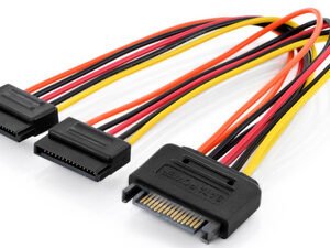 DIGITUS Câble d'alimentation interne en Y, SATA 15 broches