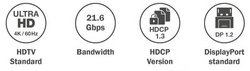 DIGITUS Câble de connexion DisplayPort, mâle - mâle, 1,0 m