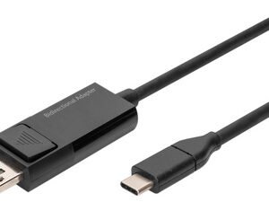 DIGITUS Câble adaptateur bidirectionnel USB Typ C vers DP