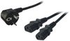 LogiLink Câble d'alimentation Y, 1 guide contact - 2 fiches