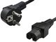 LogiLink Câble d'alimentation contact de securité, coudé, 2m