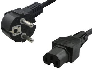 LogiLink Câble d'alimentation contact de securité, coudé, 2m