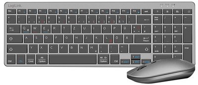 LogiLink BT Dual-Mode Desktop-Set, kabellos, grau/anthrazit