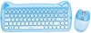 LogiLink Kinder Desktop Set KITTY, kabellos, blau
