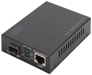 DIGITUS Convertisseur de médias Gigabit PoE, RJ45 / SFP, PSE