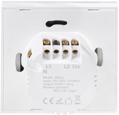 LogiLink Interrupteur mural RGB WiFi Smart, 2 boutons, blanc