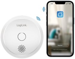 LogiLink Détecteur de fumée Smart Wi-Fi, blanc