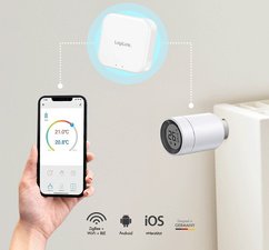 LogiLink Wi-Fi Smart Zigbee Thermostat-Heizkörperventil,weiß