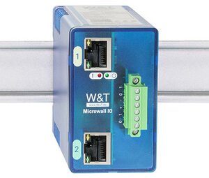 W&T Microwall IO, IP20, boîtier plastique, bleu