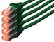 DIGITUS Câble patch Cat. 6, S/FTP, 10,0 m, set de 5, vert