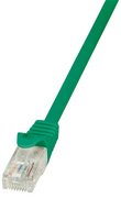 LogiLink Câble patch, Cat. 5e, U/UTP, 0,25 m, vert, gaine en
