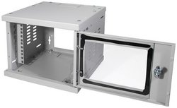 LogiLink 10" Coffret mural SoHo, monté, 8 U, gris clair