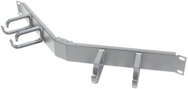 LogiLink Panneau guide-câbles 19", 1 U, courbé, noir