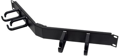 LogiLink Panneau guide-câbles 19", 1 U, courbé, gris clair