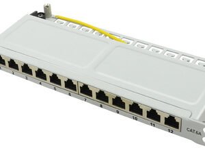LogiLink Panneau de brassage 10" Cat.6A, 12 ports, gris