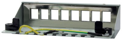 LogiLink Boîtier en acier pour 8 modules Keystone, gris