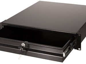 LogiLink Tiroir coulissant 19", 2 U, noir (RAL9004)