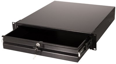 LogiLink Tiroir coulissant 19", 2 U, noir (RAL9004)