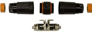 LogiLink Connecteur extérieur de câble, Cat.6A / Cat.7, noir