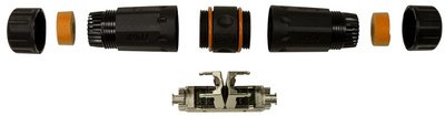 LogiLink Connecteur extérieur de câble, Cat.6A / Cat.7, noir