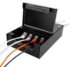 LogiLink Boîtier à point de consolidation, 4 ports, noir