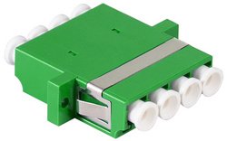 LogiLink Kit coupleur fibres optiques, LC-Duplex Quad, vert