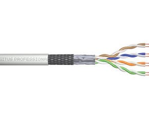 DIGITUS Patchkabel Kat.5e, SF/UTP, 100 m Ring, grau