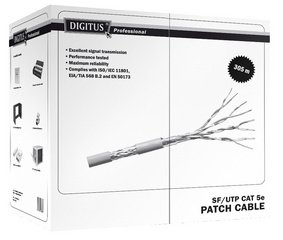 DIGITUS Patchkabel Kat.5e, SF/UTP, 100 m Ring, grau