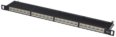 DIGITUS panneau brassage 19" Cat.6, classe E, 24 ports, noir