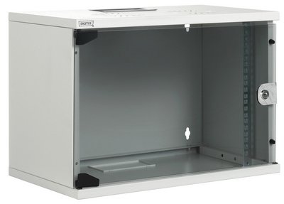 DIGITUS Coffret mural 19" SoHo, 9 U, démonté, gris