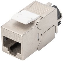 DIGITUS Module Keystone cat.6A, blindé, gris
