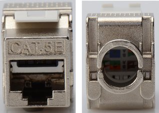 DIGITUS module Keystone cat.5e, 1 x RJ45, blindé,