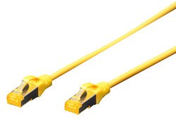 DIGITUS Câble de brassage Cat.6A, S/FTP, 0,25 m, gris