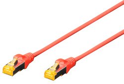 DIGITUS Câble de brassage Cat.6A, S/FTP, 0,25 m, bleu