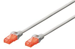 DIGITUS Câble de brassage, Cat. 6, U/UTP, 3,0 m, gris
