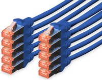 DIGITUS Câble de brassage Cat. 6, S/FTP, 2,0m, par 10, blanc