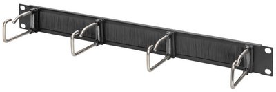 DIGITUS Panneau de rangement 19", 1U, 5 guide-câbles, gris