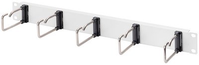 DIGITUS Panneau de rangement 19", 1U, 5 guide-câbles, gris