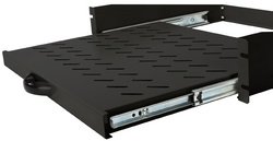 DIGITUS Etagère amovible pour montage fixe 19", 2U, noir