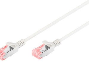 DIGITUS Câble de brassage Slim, Cat.6, U/UTP, 3,0 m, gris