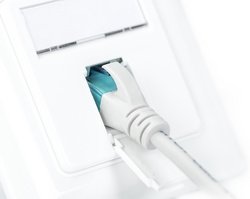 DIGITUS Unterputzdose Kat. 6A, Klasse EA, 1x RJ45, reinweiß