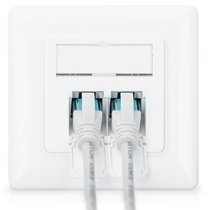 DIGITUS Unterputzdose Kat. 6A, Klasse EA, 2x RJ45, reinweiß