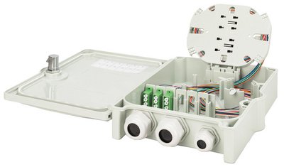 DIGITUS Boîtier de raccordement FTTH/FTTB, 12x LC/APC, garni
